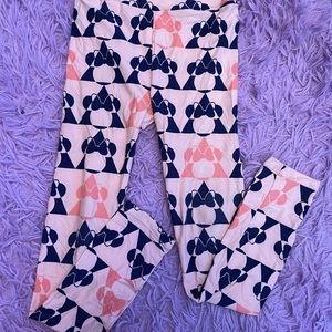 Pink Minnie LulaRoe leggings size L/XL